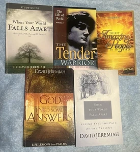 Lot Of 5 Dr. David Jeremiah Books Paperback World Falls Apart Christian Palms - Picture 1 of 1