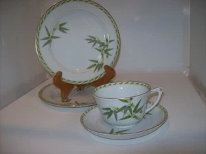 ALADDIN BAMBOO OCCUPIED JAPAN 2 SALAD/DESSERT PLATES 1 CUP & SAUCER - Picture 1 of 5