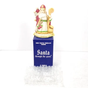 Babbo Natale Attraverso Gli Anni San Nicola 1880 Natale Porcellana Figura 4" 1990 Vintage - Foto 1 di 9