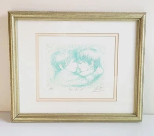 Kunst von Mary Vickers "New Friends" Lithographie Bleistift signiert Glas gerahmt 182/500 - Bild 1 von 10