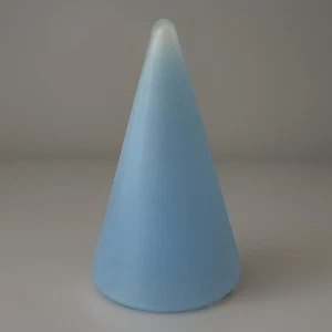 Lampe Tepee SCE Verre Bleu 38cm Vintage Forme Pyramide Lumière Douce Ambiance - Imagen 1 de 9