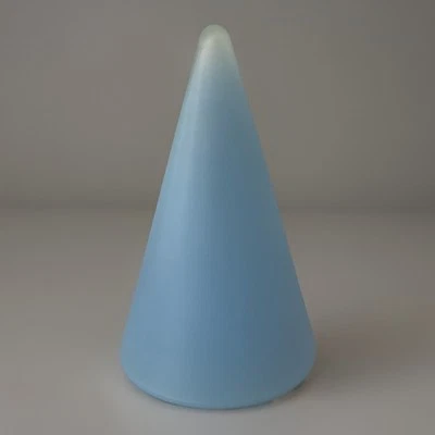 Lampe Tepee SCE Verre Bleu 38cm Vintage Forme Pyramide Lumière Douce Ambiance - Photo 1/4