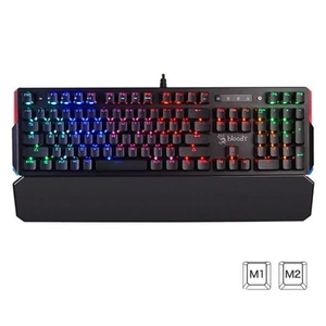 104-Key Mechanical Gaming Keyboard Green Optical Switch USB Wired w/ Wrist Rest - Picture 1 of 5
