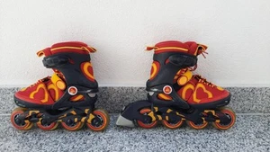 K2 Jette's Hearts Kinder Inline-Skates 29 30 31 32 33 34 Verstellbar rot/gelb - Bild 1 von 7