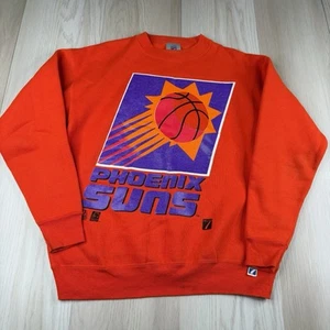 Vintage 90's Phoenix Suns Logo 7 Crewneck Sweater Men’s Size M Medium Orange - Picture 1 of 11