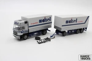 Herpa MAN F90 trailer truck flatbed/curtain-side 2-axle/3-axle "Spedition Maisel - Picture 1 of 1
