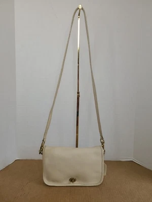 Bolso Bandolera Bolso de Hombro Coach Bone Cuero Penny Bolsillo De Colección Años 80  Foto 1 de 4