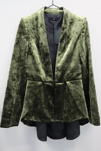 Cue blazer size 8 olive green velvet new - Picture 1 of 5