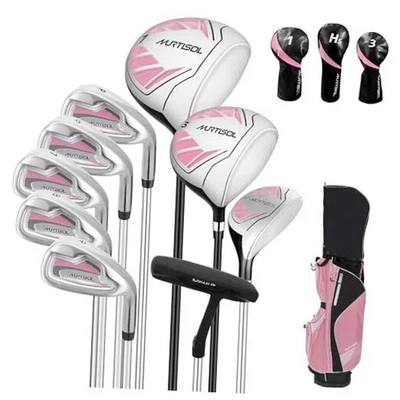 Juego completo de palos de golf de 10 piezas para hombre mano derecha, juego de golf incluye mujer - rosa Foto 1 de 4
