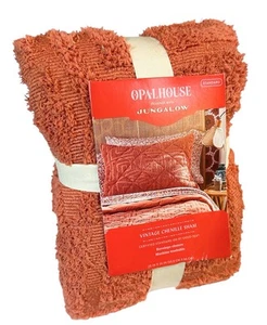 1 Opalhouse Jungalow Vintage Chenille Standard Sham 20"x26" Apricot Orange New - Picture 1 of 6