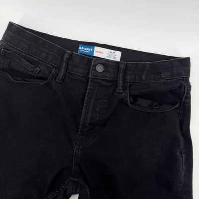 Old Navy Men's Black Slim 360 Stretch Jeans 32x30 Go Recycled Cotton Blend - Image 1 of 4