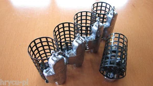 5 Stück Futterkorb mit Wirbel - Metall 100g mit Deckel - Imagen 1 de 1