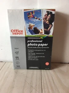 Office Depot Brilliant Gloss Professional Fotopapier 4x6" 100 Stück Neu Versiegelt - Bild 1 von 4