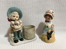 JASCO Little Luvkins-Girls With Puppies/Flowers/Cat-Candle Holder & Bell