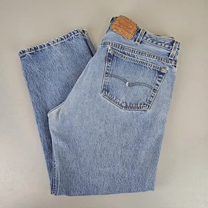 Levis 501XX VTG Jeans Mens 42x32 (meas 38x28.5) Blue Denim Button Fly - Picture 1 of 15