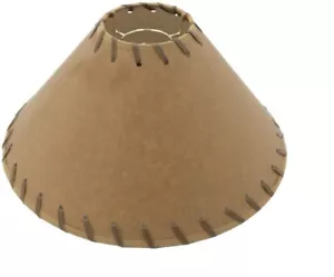 Lámpara de pantalla estilo chimenea con borde de papel pergamino Kraft 10 pulgadas - Imagen 1 de 1