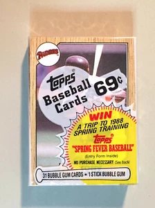 1987 Topps Unopened Jumbo Pack - Tony Gwynn-31 Cards per pack - Picture 1 of 2