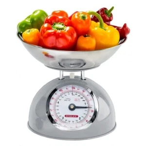 Báscula de Cocina Tradicional Capacidad 5kg - Cuenco Grande con Labio Vertido Gris - Imagen 1 de 1