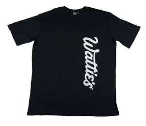 WATTIES T-Shirt Black Unisex Graphic Logo 100% Cotton NWOT Size 2XL - Picture 1 of 8