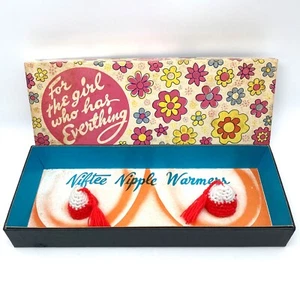 Vintage Gag Geschenk Brustwarzenwärmer für Mädchen das alles hat Niftees 1974 Blumen - Bild 1 von 13