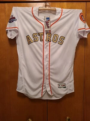 Nueva camiseta profesional Gold Rush 2018 auténtica de los Astros de Houston Serie Mundial 2017 talla 48 Foto 1 de 4