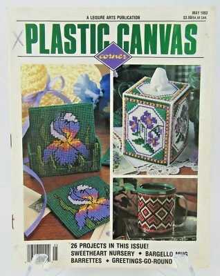 Plastic Canvas Corner Magazine May 1993 26 Projects Sweetheart Nursery Greetings - Image 1 of 3