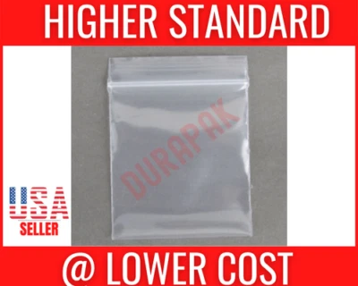 1000~ 4 Mil 8x10" Clear Zip Reclosable Zipper Lock Seal Poly Bag Parts Packaging - Image 1 of 4