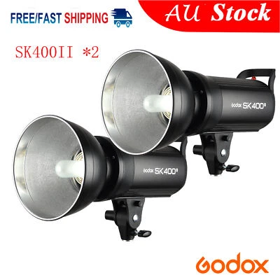 2PCS Godox SK400II 400Ws GN65 5600K Flash Studio Strobe Light - image 1 of 4