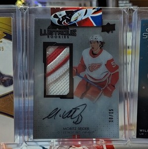 2021-22 SPx - UD Black Lustrous Rookie Auto Patches Clarity Moritz Seider 10/15