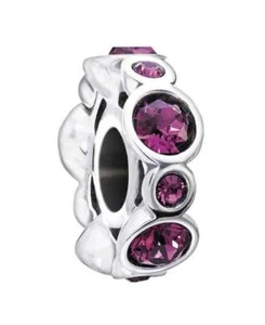 Charms Chamilia Mes Nacimiento Febrero 2025-1030 Plata de Ley-Cristal Swarovski - Imagen 1 de 5