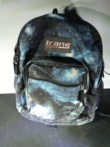 Trans by Jansport Blue Galaxy Print Backpack. Supermax With Laptop Sleeve - Picture 1 of 12