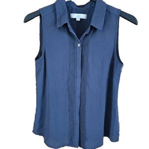 Ann Taylor Loft Grey Sleeveless Blouse Size S - Picture 1 of 4