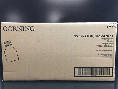Corning REF 430639 25 cm² Cuello inclinado rectangular Cultivo celular Frasco Tapa de ventilación Foto 1 de 4
