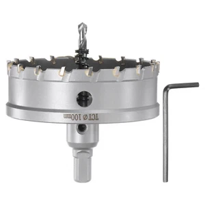 Metall Loch Säge  Hartmetallschneider 100mm / 4" Durchm für Edelstahl Metall - Bild 1 von 8