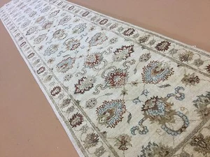 Alfombra oriental tradicional Ziegler beige óxido 2,6" x 13' corredor lana anudada a mano - Imagen 1 de 12