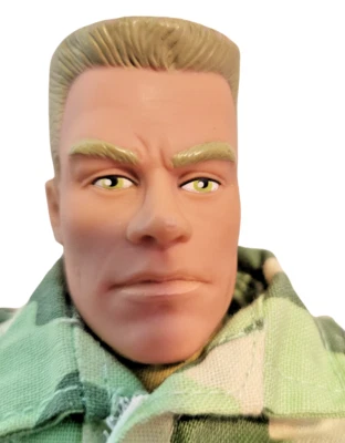 美泰复古 1994 年特种部队士兵金发绿眼带军用迷彩服装 12' — 第 1/4 张图片