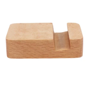 Wooden Mobile Phone Holder Office Stand Desktop for Cell Bracket - Picture 1 of 11