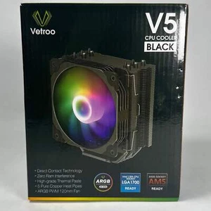 Refroidisseur CPU noir Vetroo V5 VT-CPU-V5-BK neuf - Photo 1/4