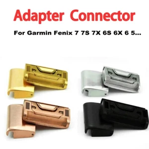 Quick-Fit Metal Watch Band Adapter for Garmin Fenix 6X 6 6S 5X Buckle Connector - Picture 1 of 10