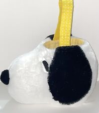 Peanuts Snoopy Head Plush Easter Basket With White Polka Dot Lining