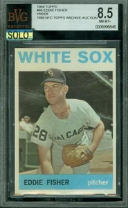 1964 TOPPS # 66 EDDIE FISHER PROOF BGS 8.5 MAC SOLO FINEST GRADE $400 CARD * - Picture 1 of 7