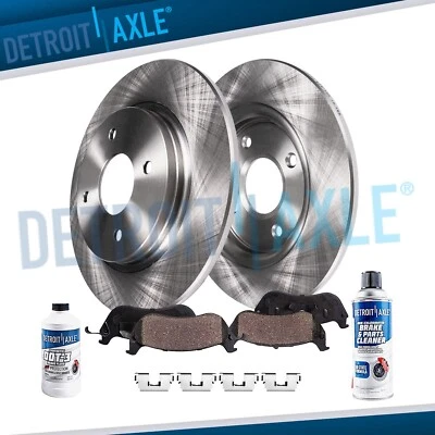 Rotores de freio traseiro + pastilha de cerâmica para 2002 2003 2004 2005 2006 Nissan Sentra SE-R - Imagem 1 de 4