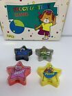 Vintage Lot of 4 Peggy & Steve Star Pencil Erasers Golden Horse '80s Taiwan NEW