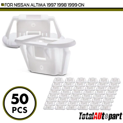 50 peças clipes de retenção de placa de chute de cabeça para Nissan Altima 1997-On 14mm x 34mm náilon - Imagem 1 de 4