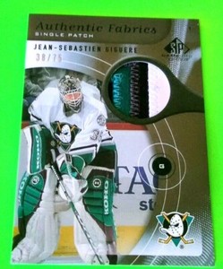 2006 2007  SP GAME USED JEAN SEBASTIEN GIGUERE 5 COLOR JERSEY PATCH #38/75