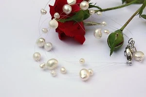 BT26 Süßwasser Perlen Schmuck Perlenarmband Armschmuck Armband Echtschmuck - Bild 1 von 1