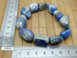 Bracelet LAPIS LAZULI pierre roulée naturelle - import USA - reiki lithotherapie - Imagen 1 de 2