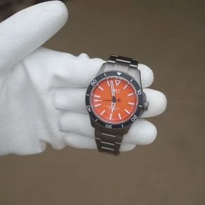 Christopher Ward c60 Trident Lumiere Orange 41mm w/ Bader bracelet Titanium - Picture 1 of 16