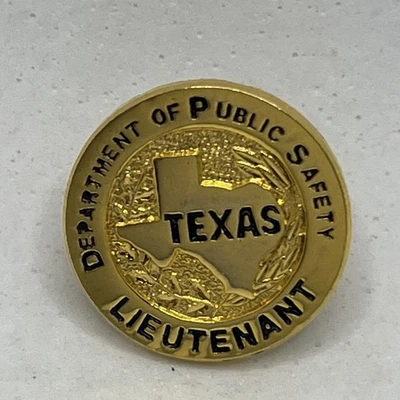 Texas Public Safety Lieutenant Police Department Law Enforcement Enamel Hat Pin - Image 1 of 4