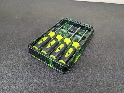 #bl885 Snap-on Mini Screwdriver Set SGDX40BHV Hi-Viz YELLOW SOFT HANDLES - Image 1 of 4